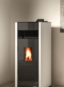 Stufa a pellet aria Bianca Lux 12 Kw Palazzetti